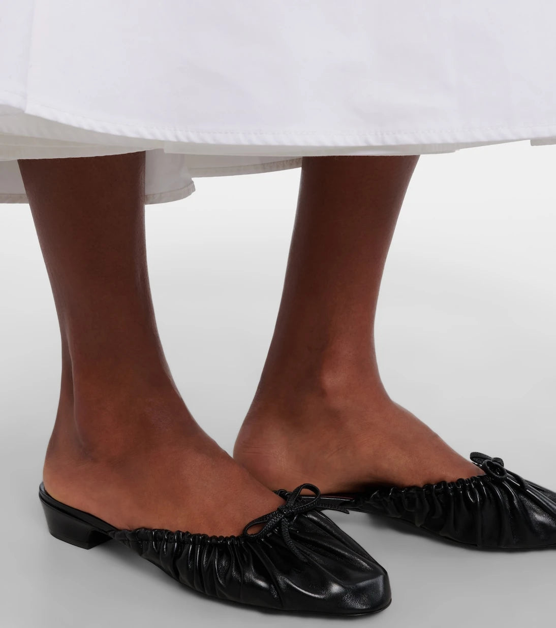 Herbert Levine - Gather Around ruched leather mules