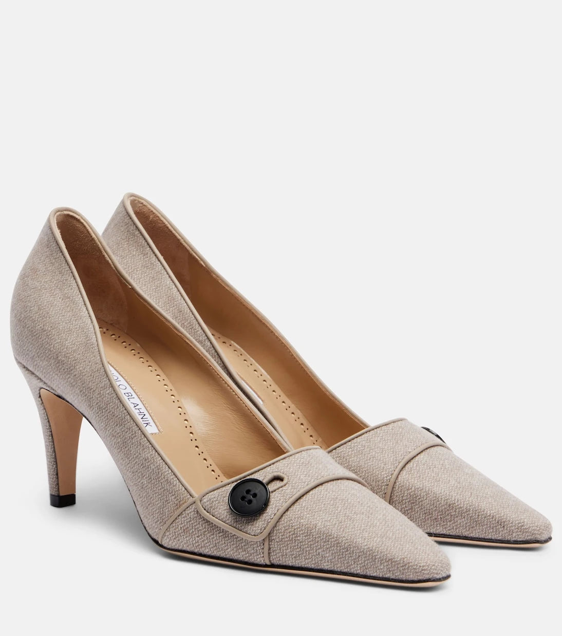 Manolo Blahnik - Lulumae 70 herringbone pumps