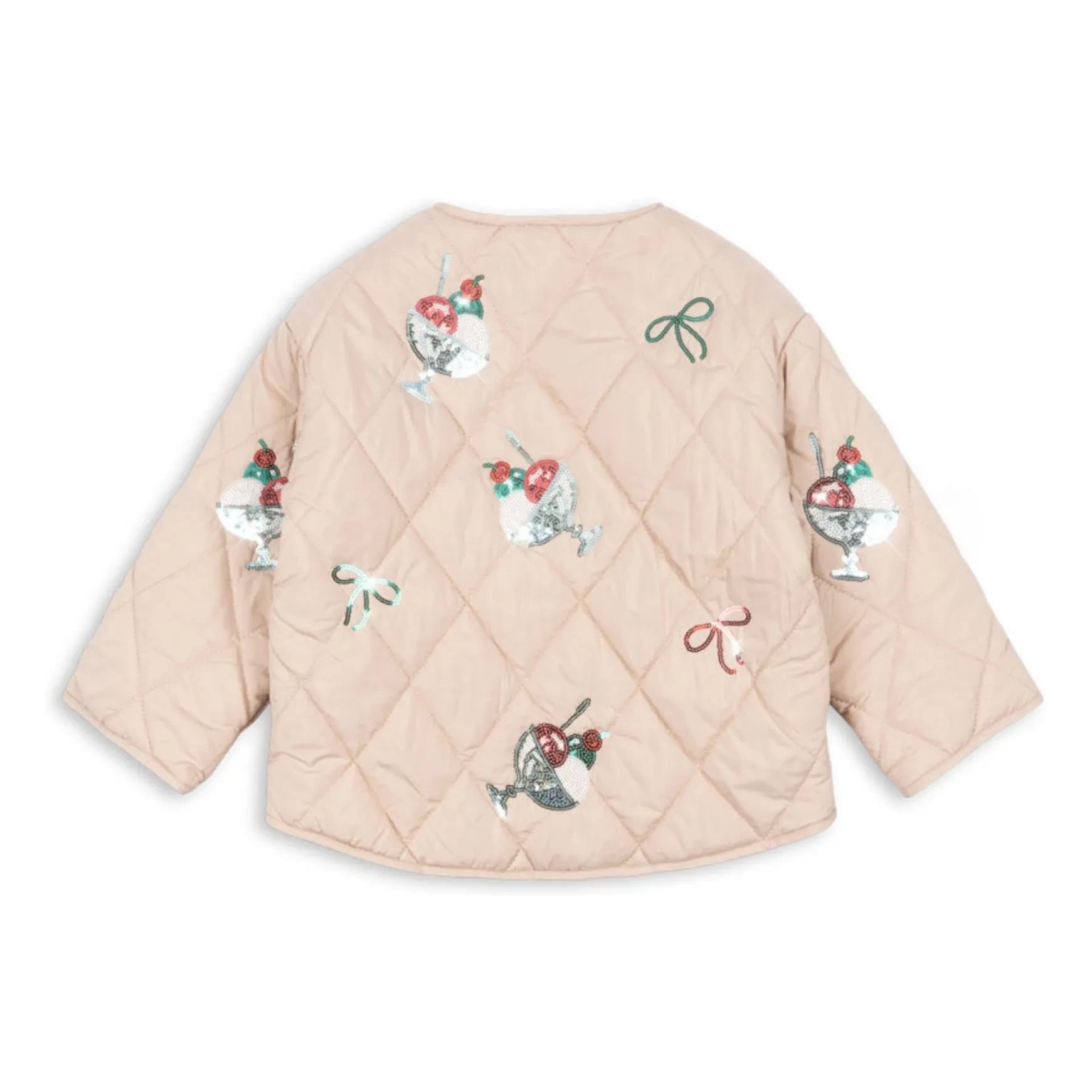 Konges Sløjd - Flora Glaces Sequins Quilted Jacket | Pale Pink