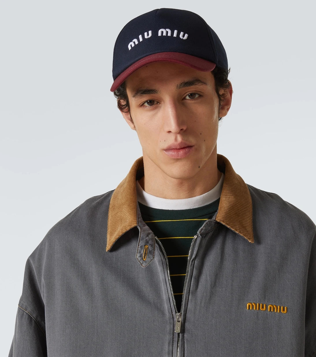 Miu Miu - Logo cotton drill baseball cap