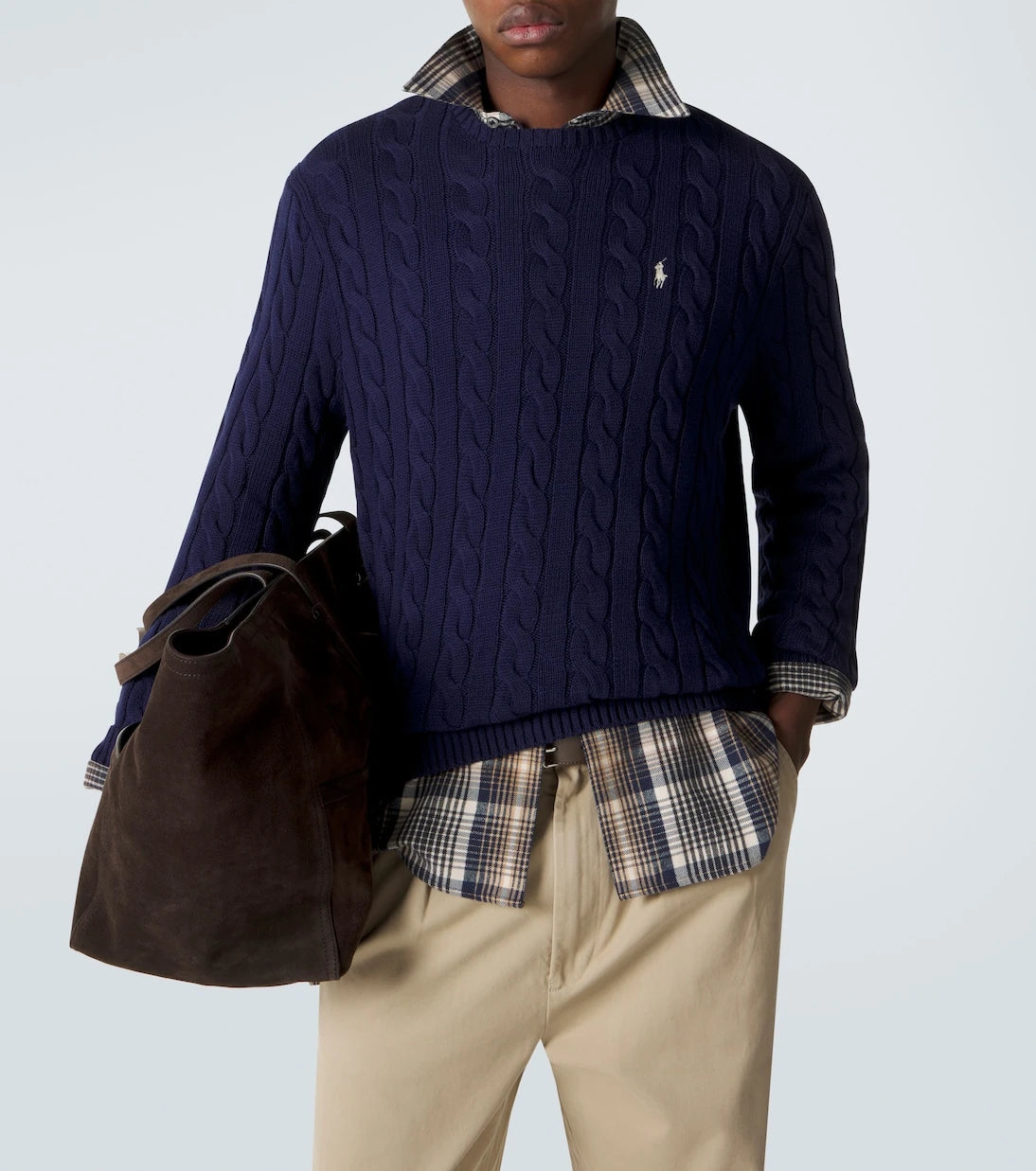 Polo Ralph Lauren - سترة قطنية بنقشة الكابل