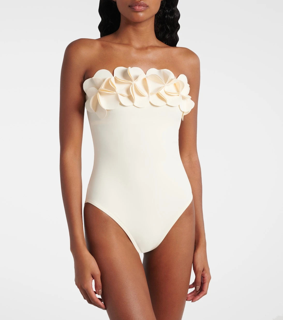Karla Colletto - Tess floral-appliqué swimsuit