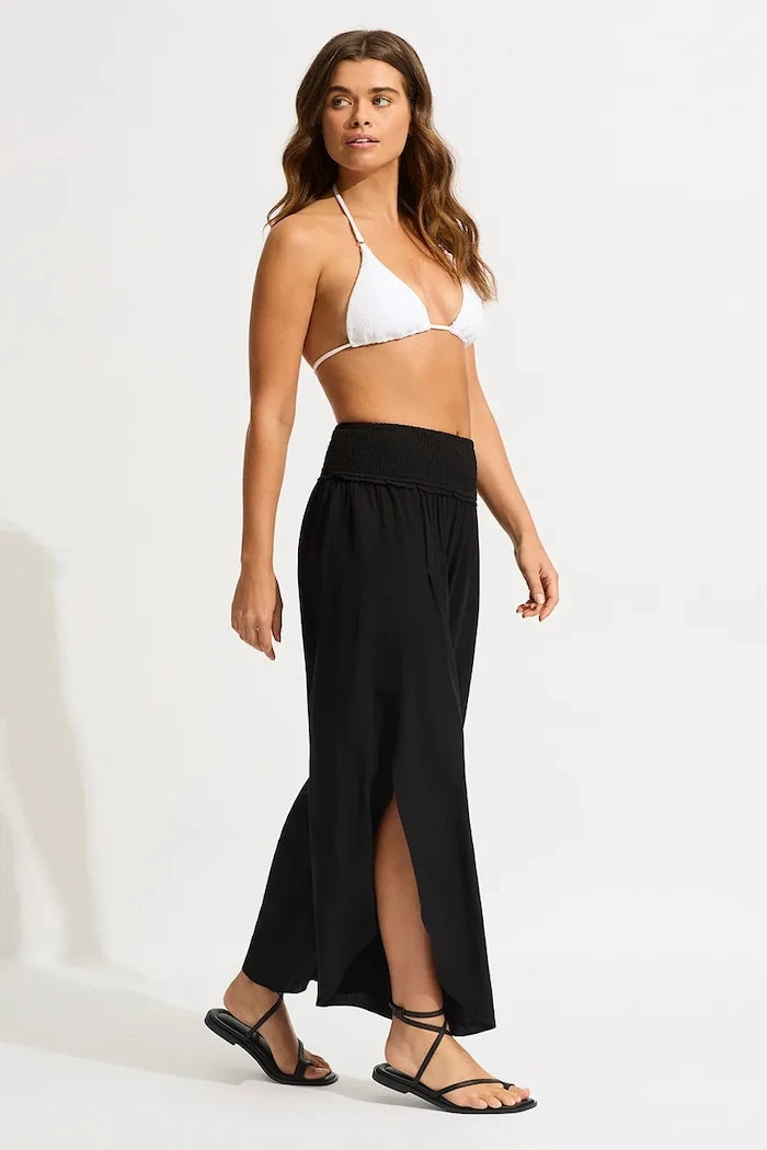 Seafolly Kadın Baggy Viskon Pantolon Shirred Waist Wrap