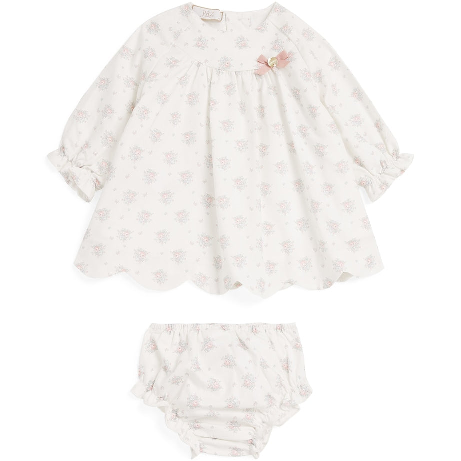 Cotton Floral Semilla Dress and Bloomers Set (1-24 Months)