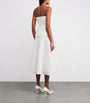 Self-Portrait White Taffeta Off-The-Shoulder Midi Dress