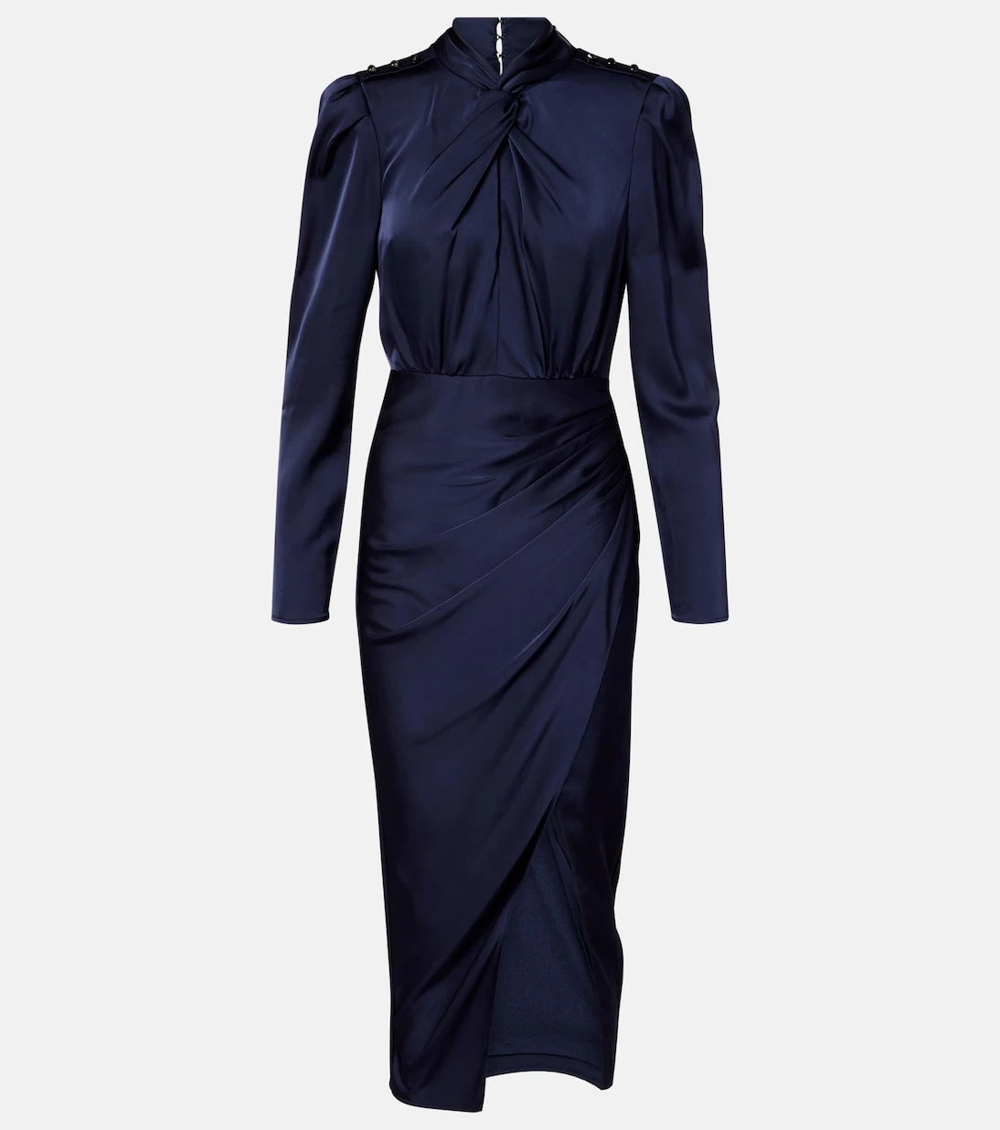 Self-Portrait - Draped satin midi dress