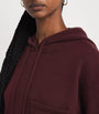 Max Mara Red Wool-Cashmere Knitted Hoodie