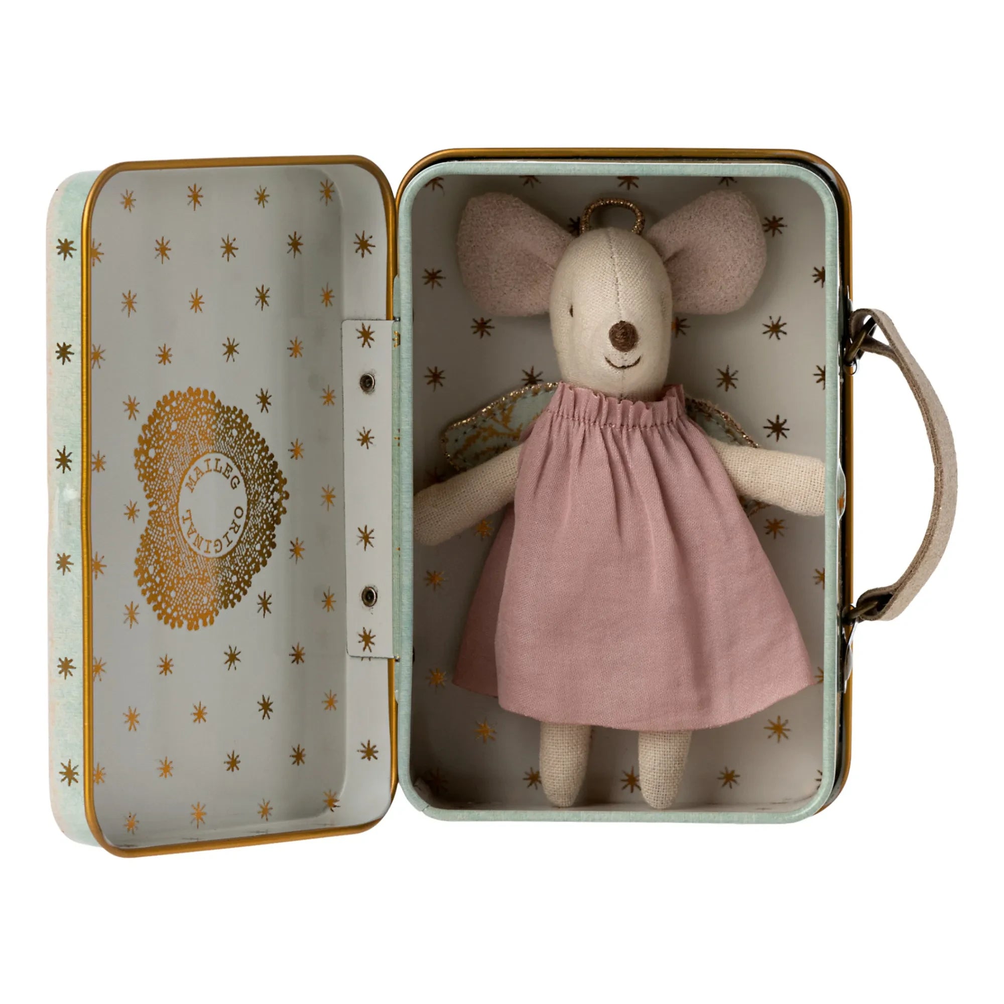 Maileg - Angel Mouse & Suitcase