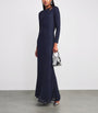 Self-Portrait Navy Embellished Cut-Out Maxi Dress