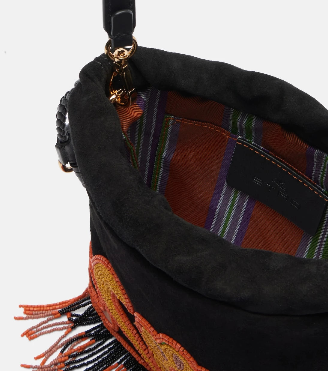 Etro - Kalispera Small beaded suede shoulder bag