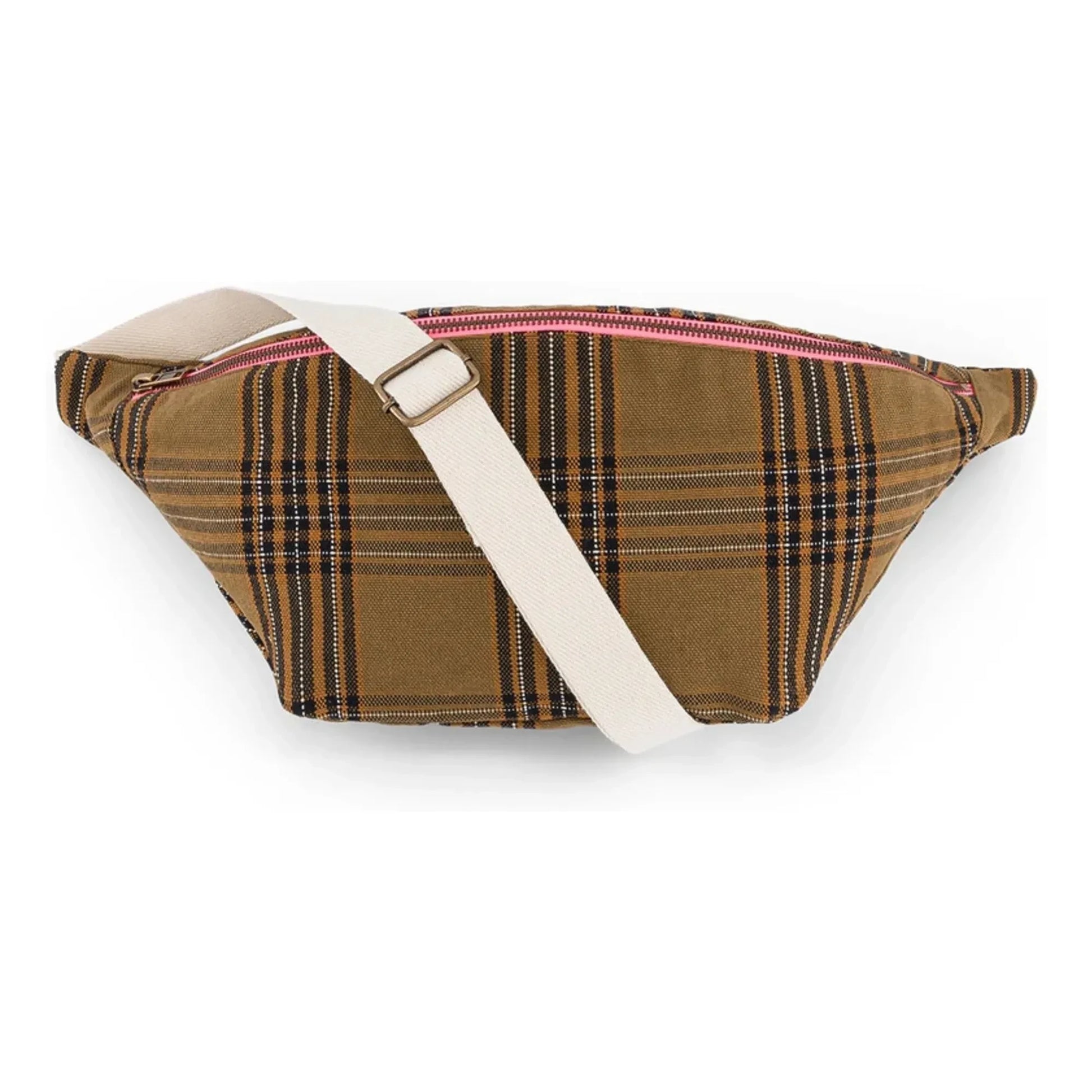 Rose in April - Tartan fanny pack | Brown