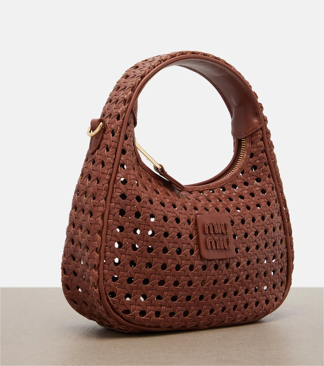 Miu Miu - Wander leather top-handle bag