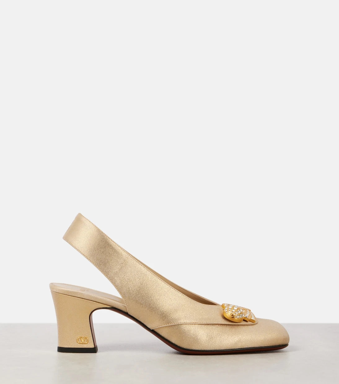 Valentino Garavani - Adamantine embellished slingback pumps