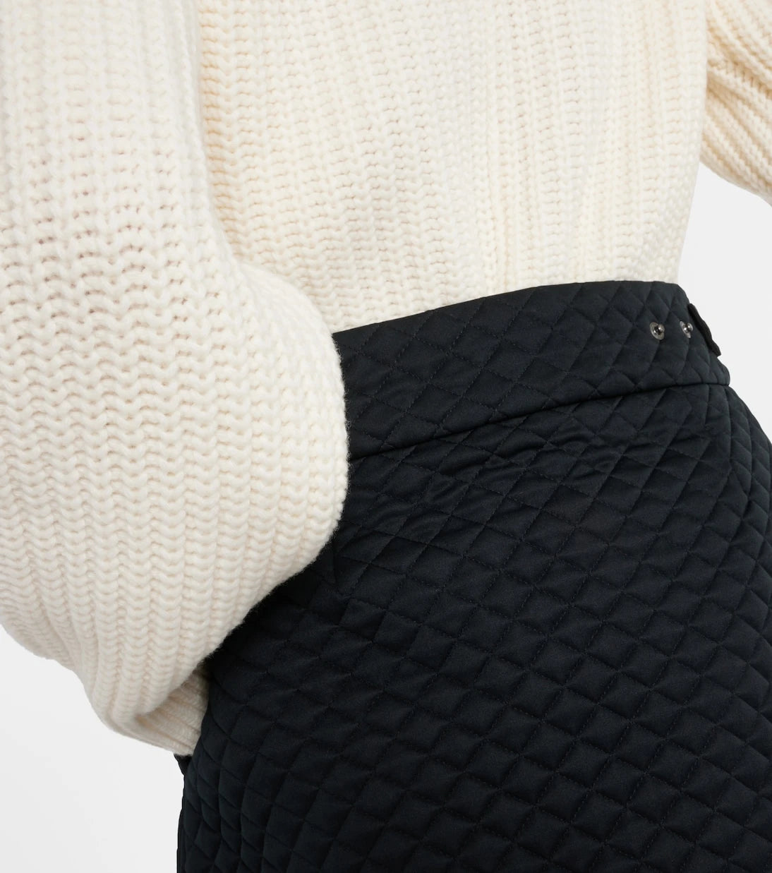 Moncler - High-rise quilted miniskirt