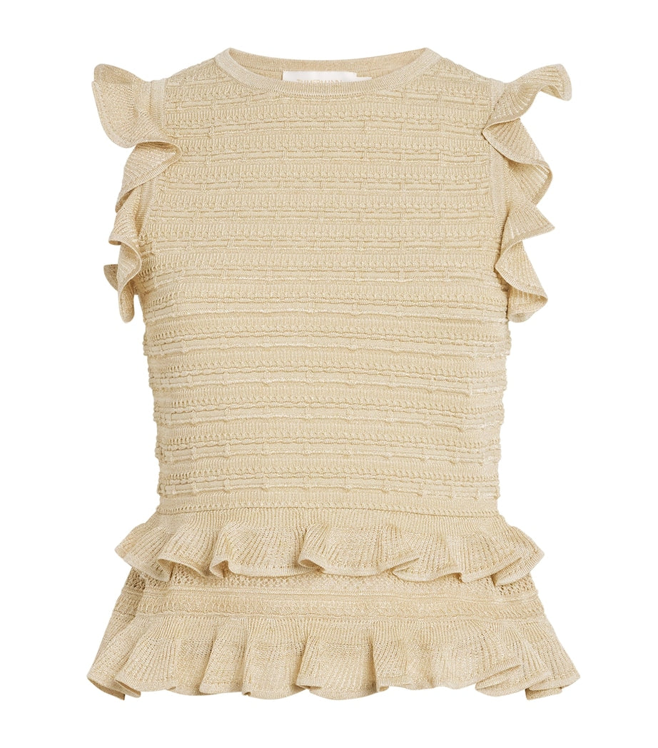 Gold Knit Halterneck Hypnotic Top