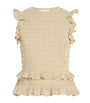 Zimmermann Gold Knit Halterneck Hypnotic Top