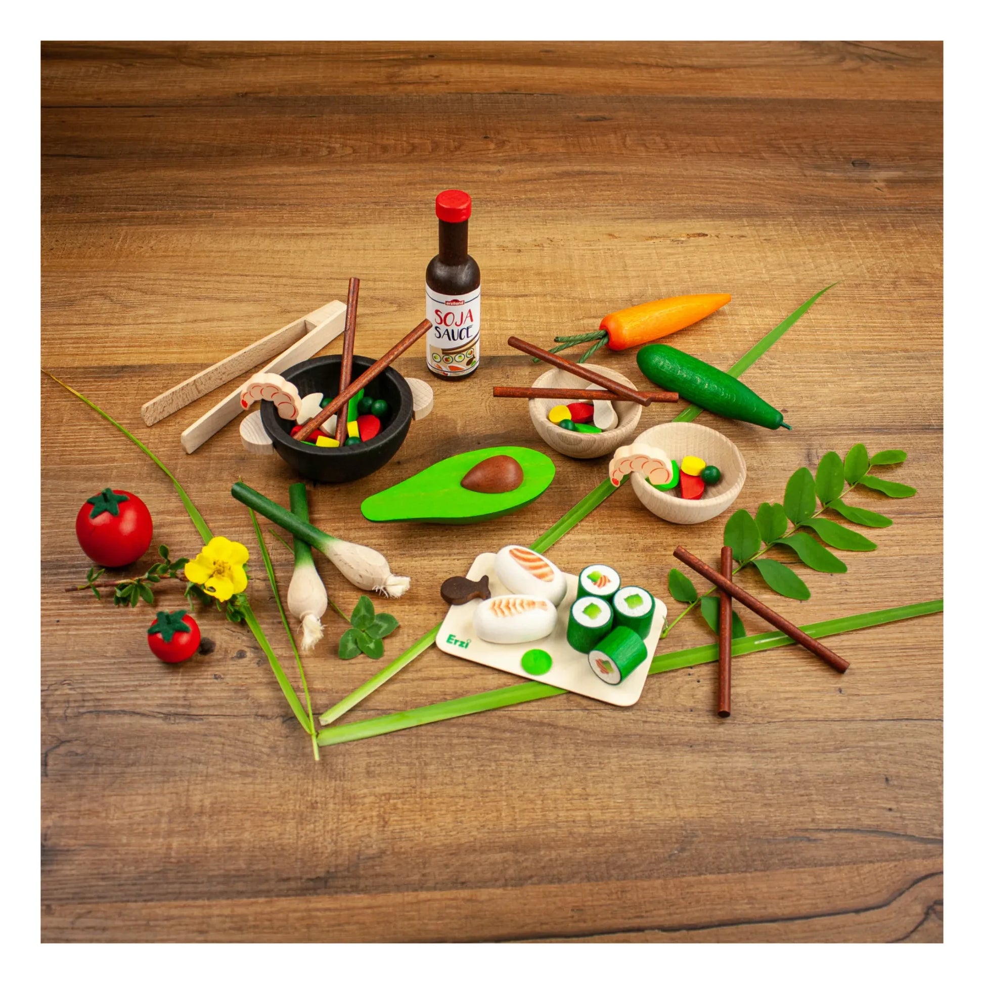 Erzi - Stir Fry Wooden Toy Set