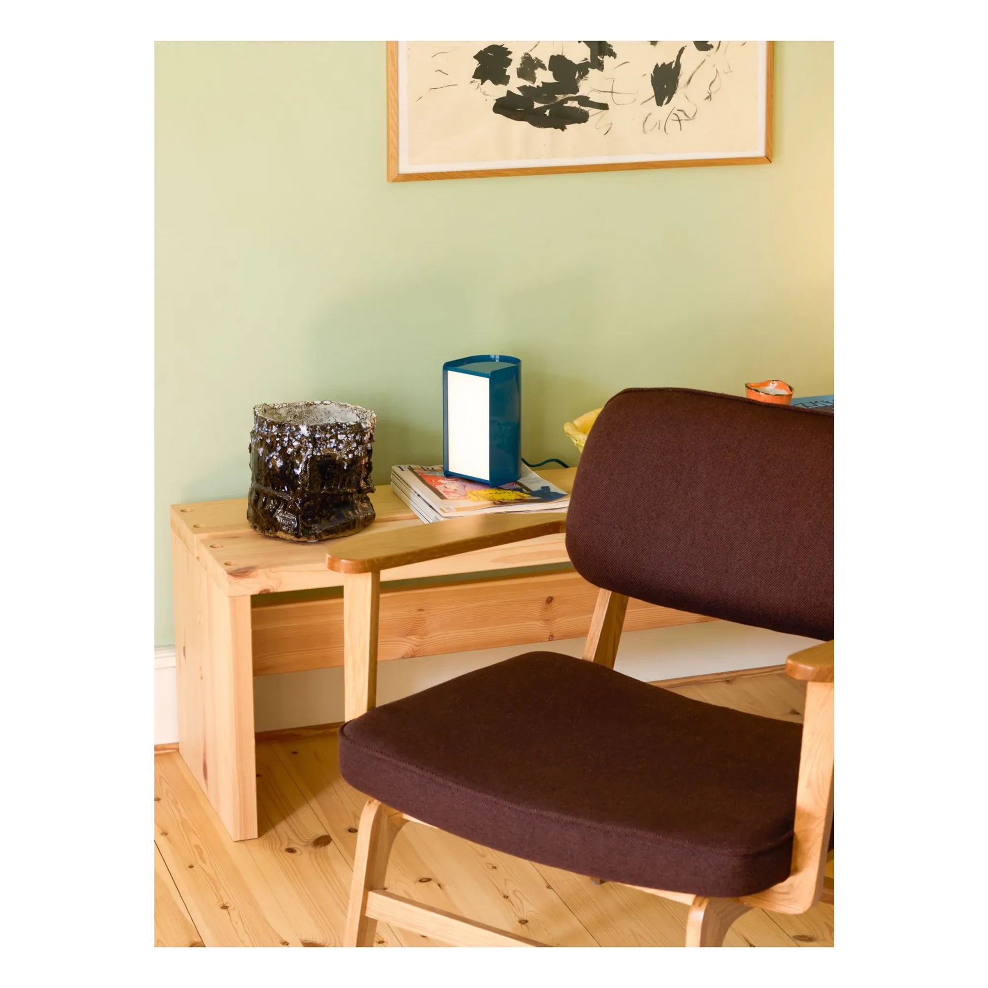 Hübsch - Book table lamp | Petrol blue