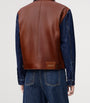 Blue Leather-Denim Hybrid Jacket