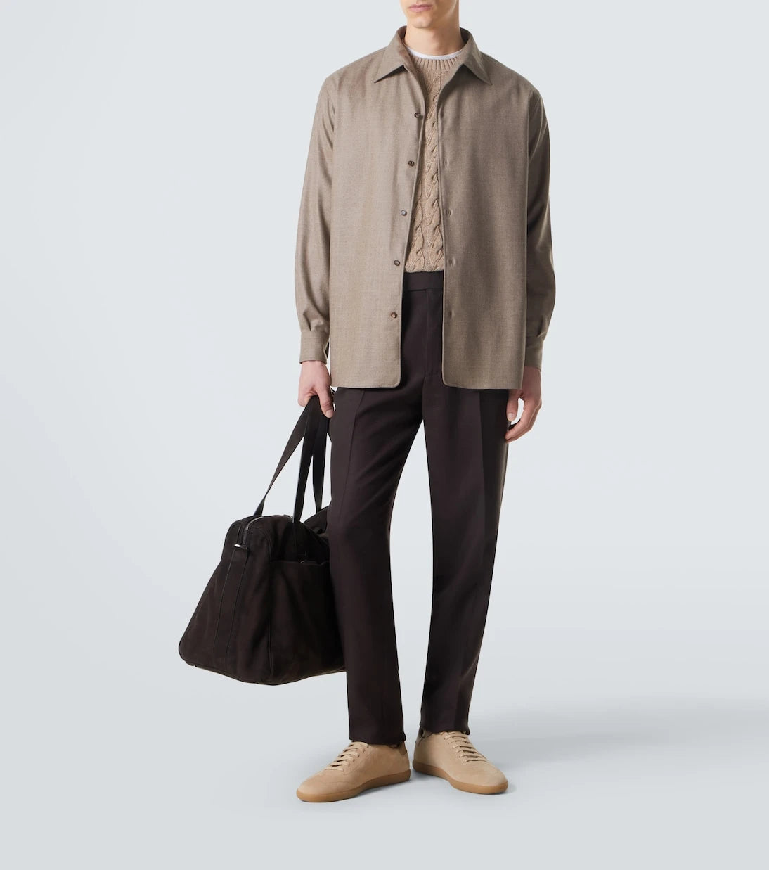 Zegna - بنطال قطني بقصّة مستقيمة