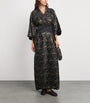 Daniel Hanson Black Silk Floral Kimono Dressing Gown