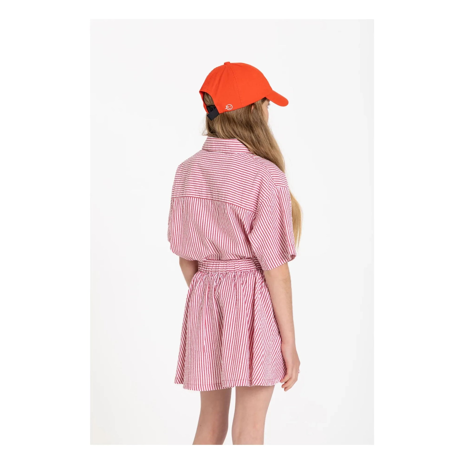 Smallable Kid - Melody Striped Skirt | Cherry red
