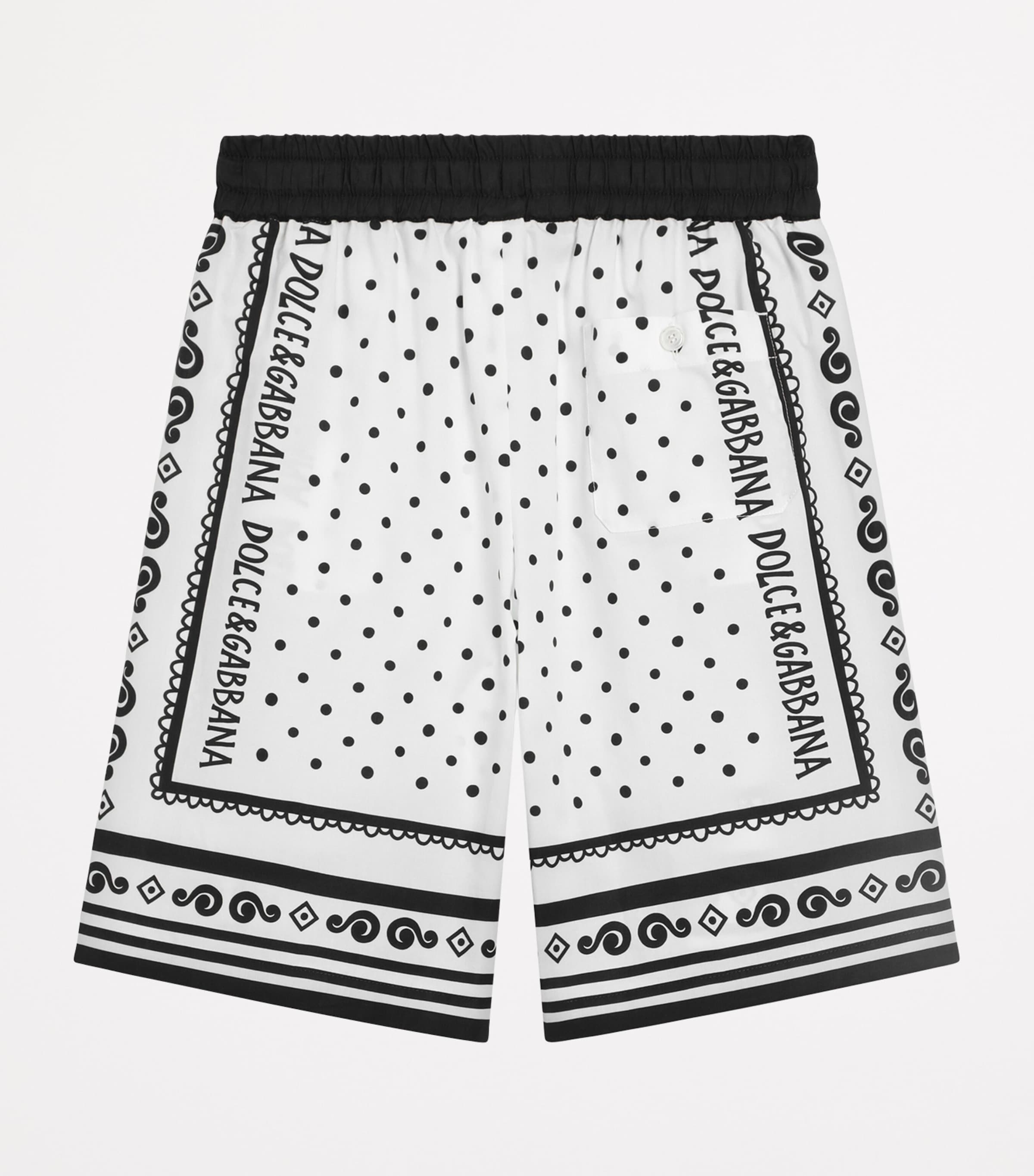 Dolce & Gabbana Kids Cotton Bandana Print Shorts (8-12+ Years)