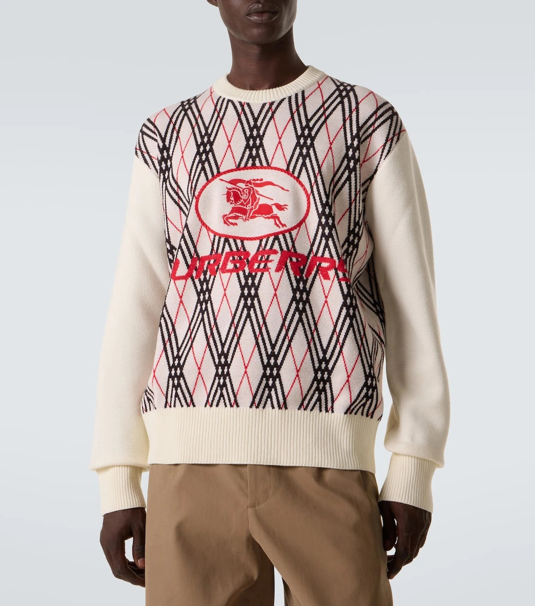Burberry - Argyle jacquard sweater