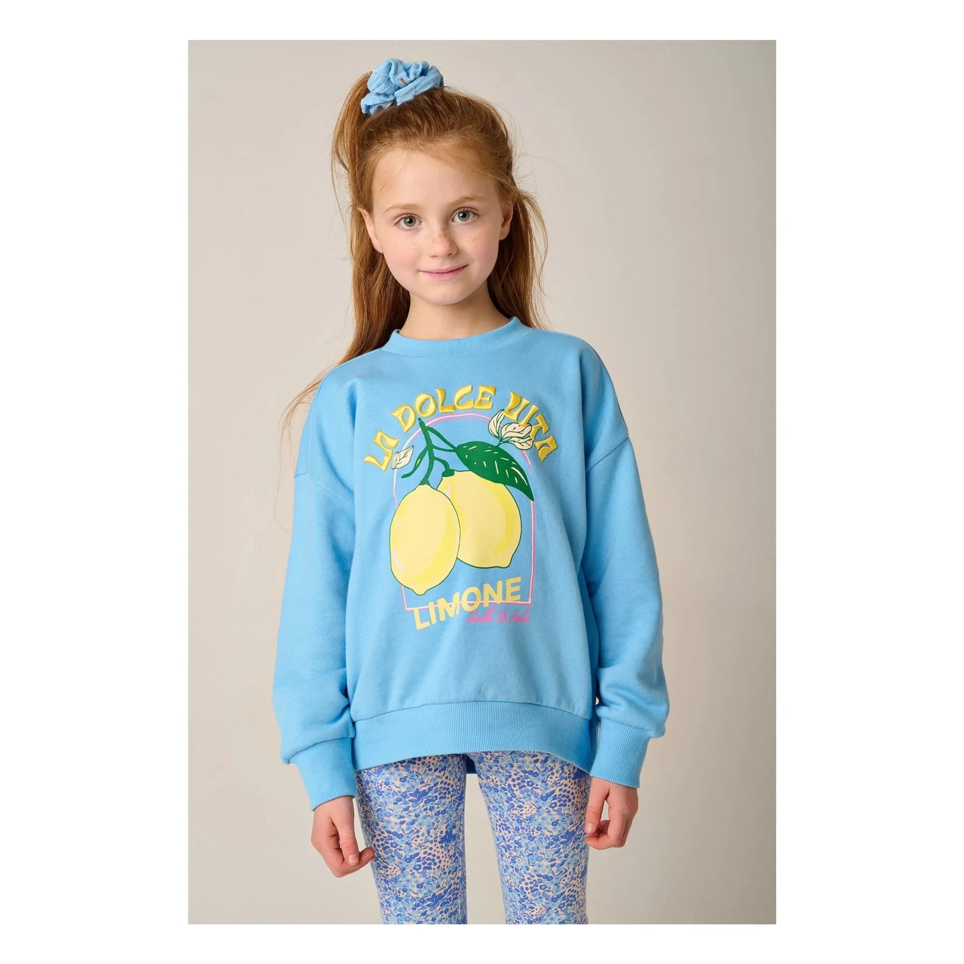 Tumble N'Dry - Legging Flare Springtime Fleuri Coton Bio | Light Blue