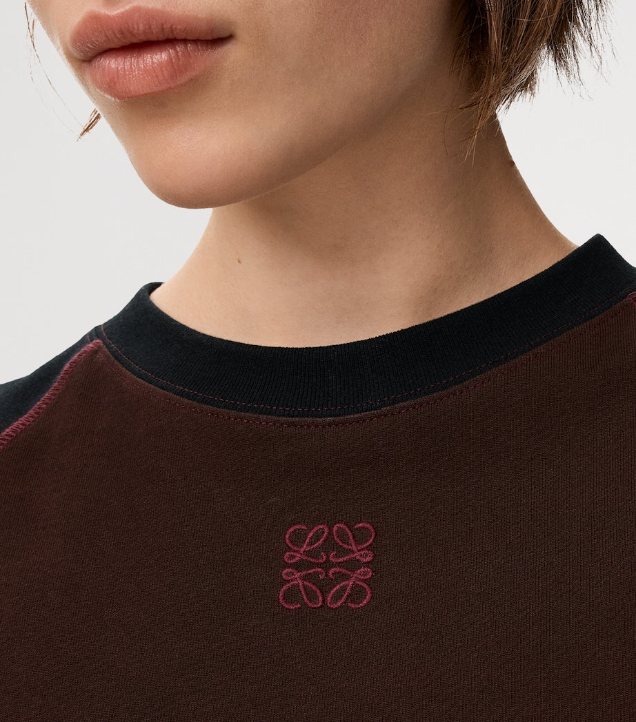 LOEWE Black Cotton-Blend Slim T-Shirt