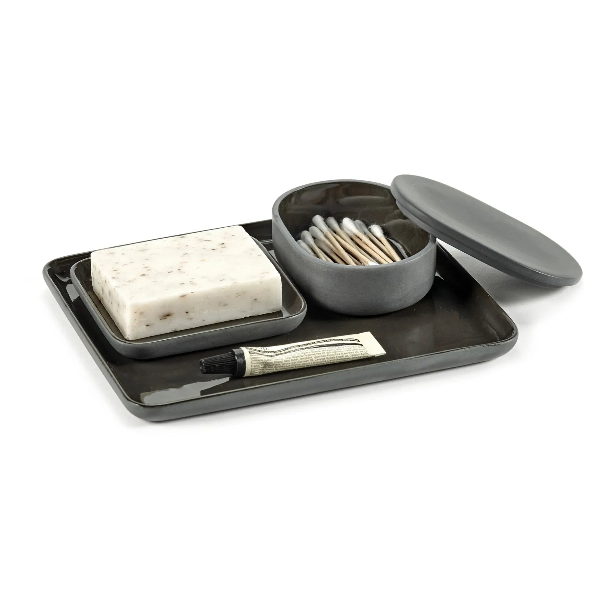 Serax - Round Container with Lid | Dark grey