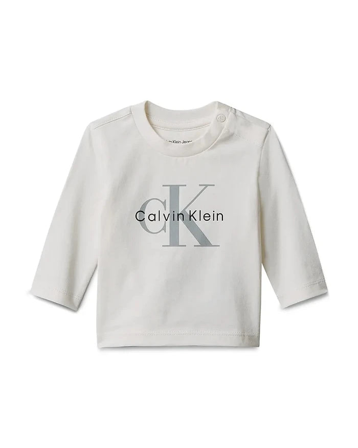 Calvin Klein Jeans pamuklu uzun kollu çocuk bluzu