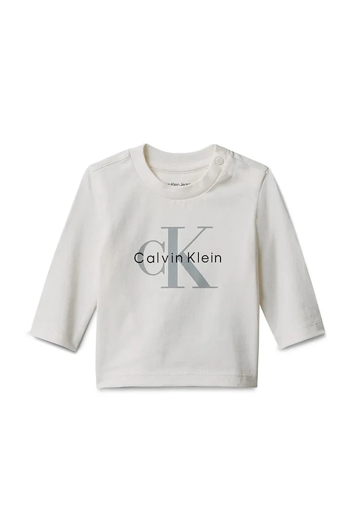 Calvin Klein Jeans pamuklu uzun kollu çocuk bluzu