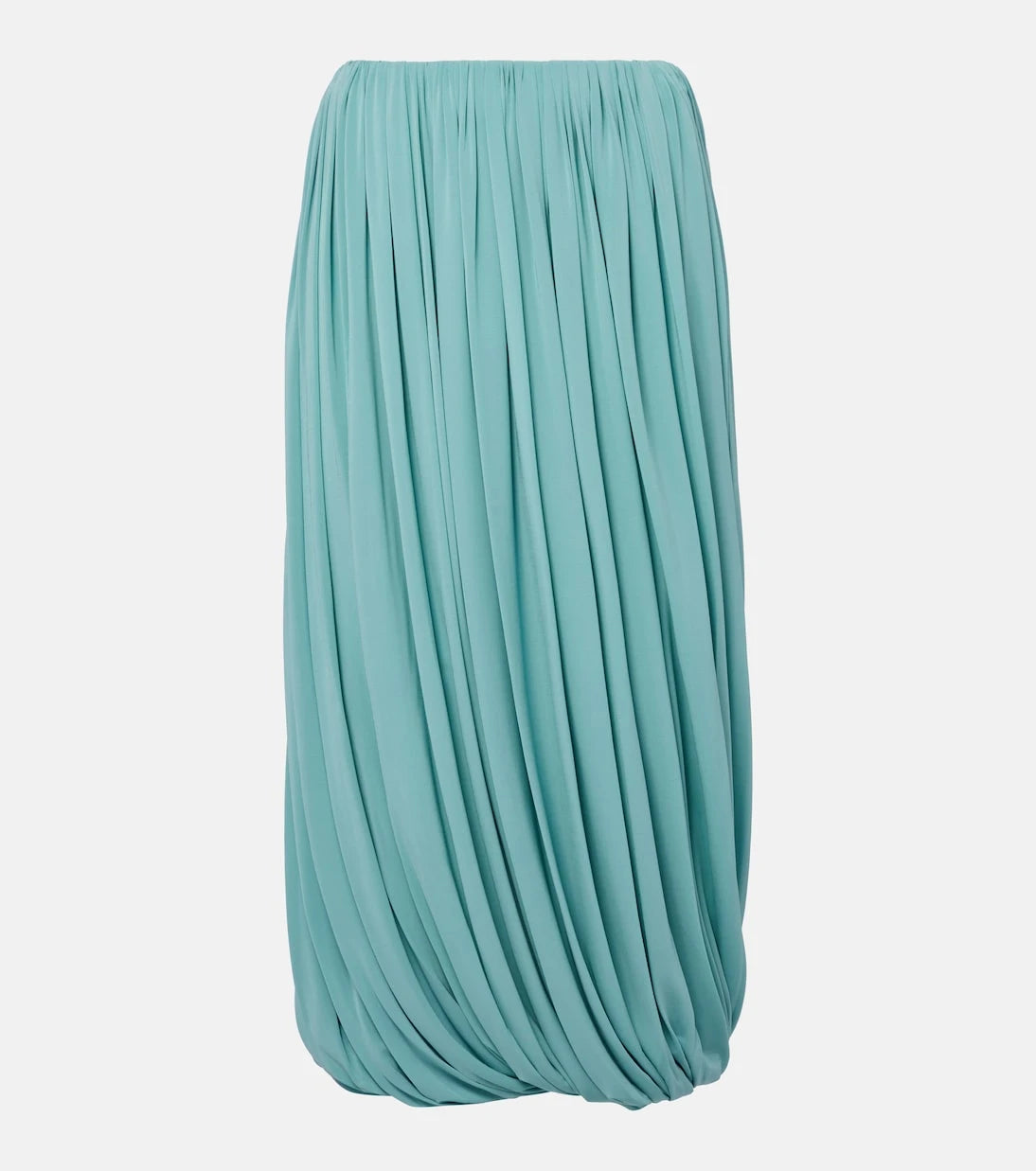 Alaïa - Gathered jersey midi skirt