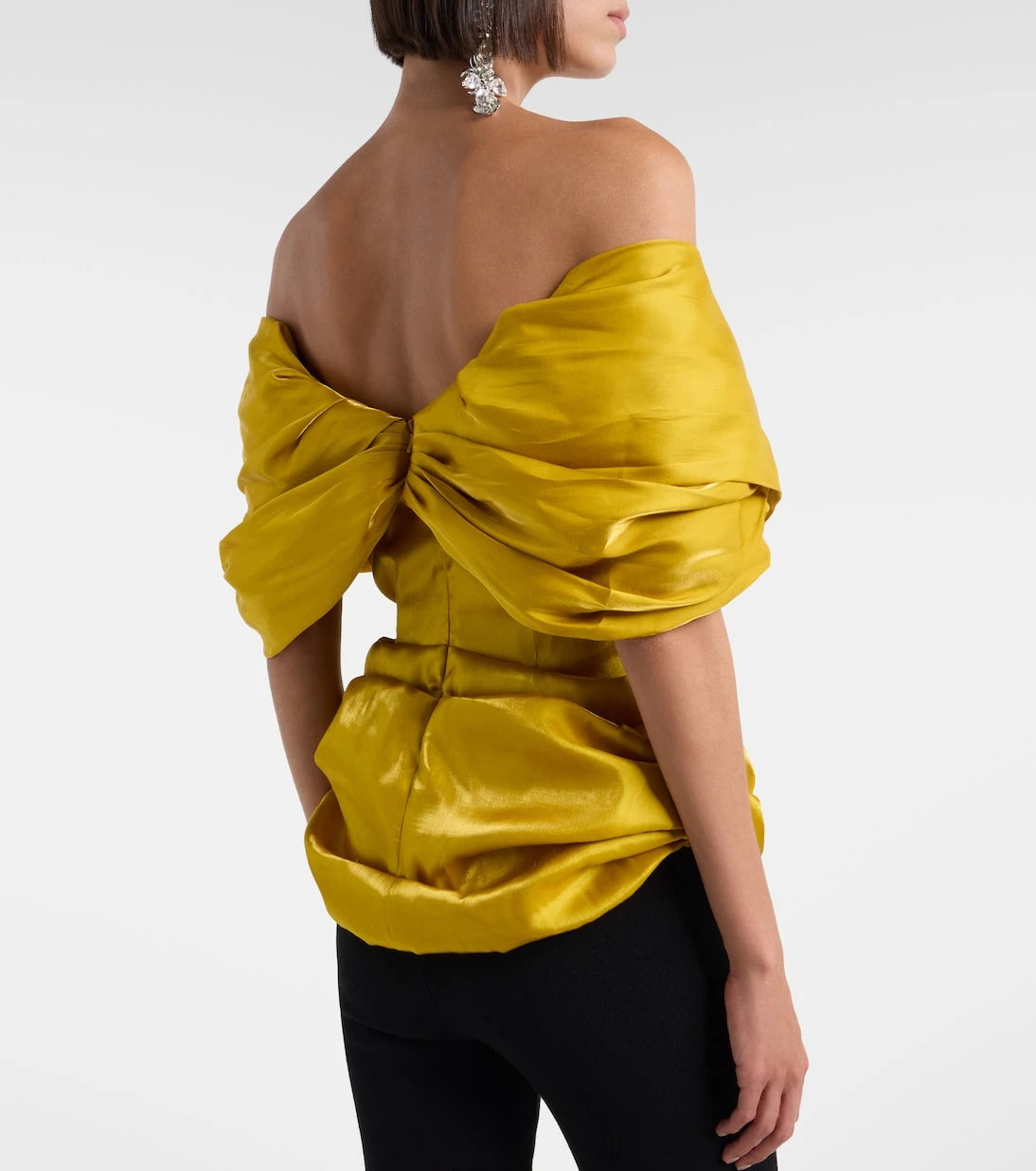 Magda Butrym - Draped off-shoulder satin top