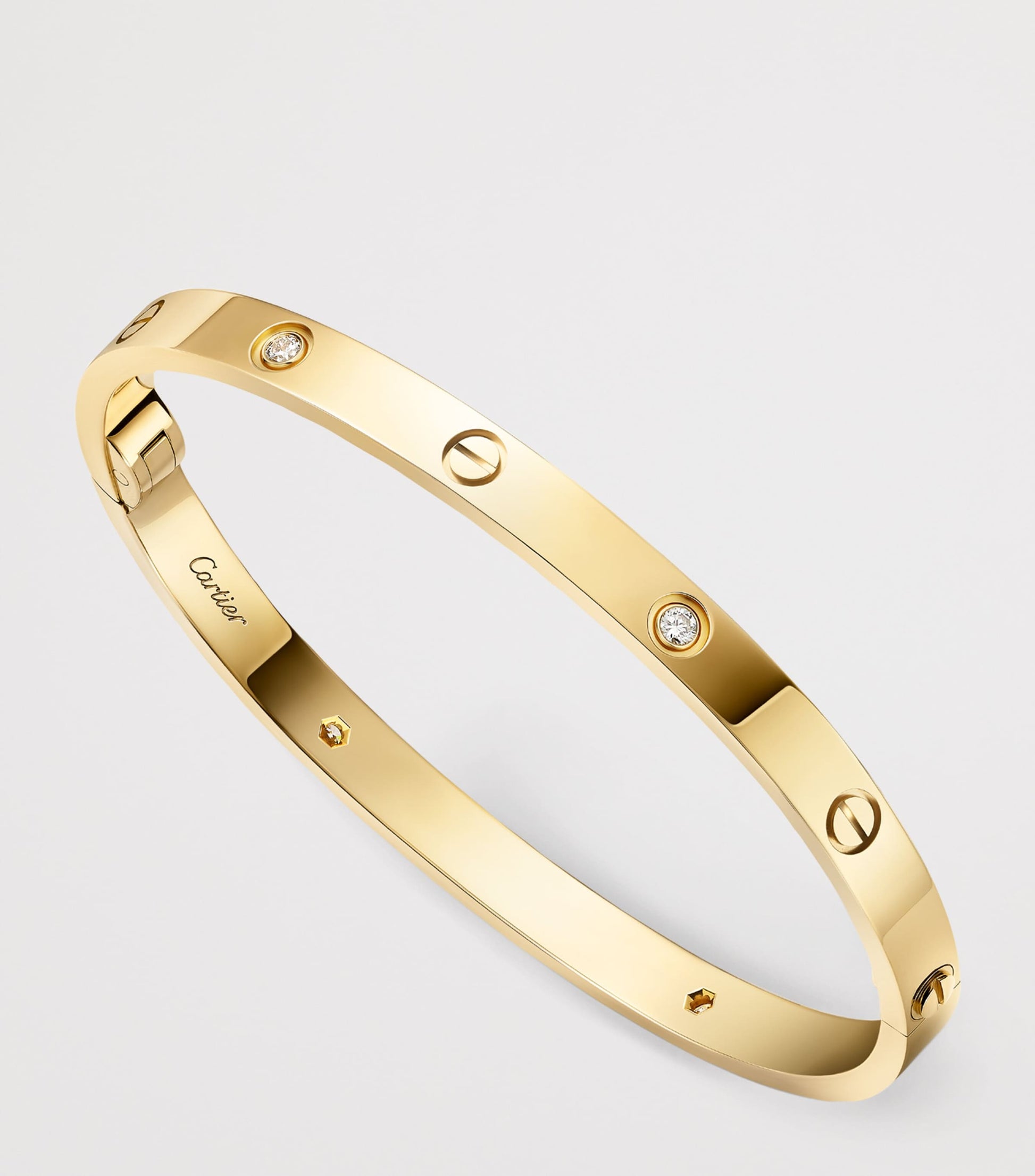 Cartier Medium Yellow Gold and Diamond LOVE Bracelet
