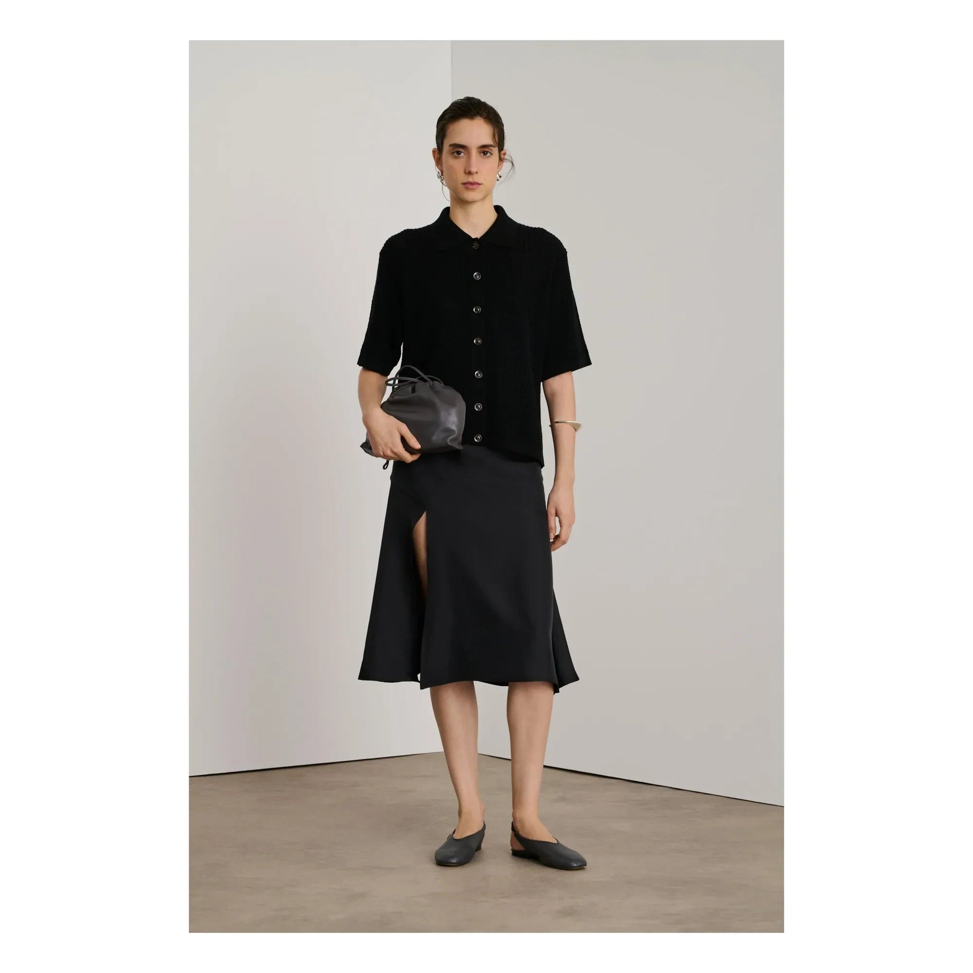 Soeur - Suzette Leather Bag | Charcoal grey