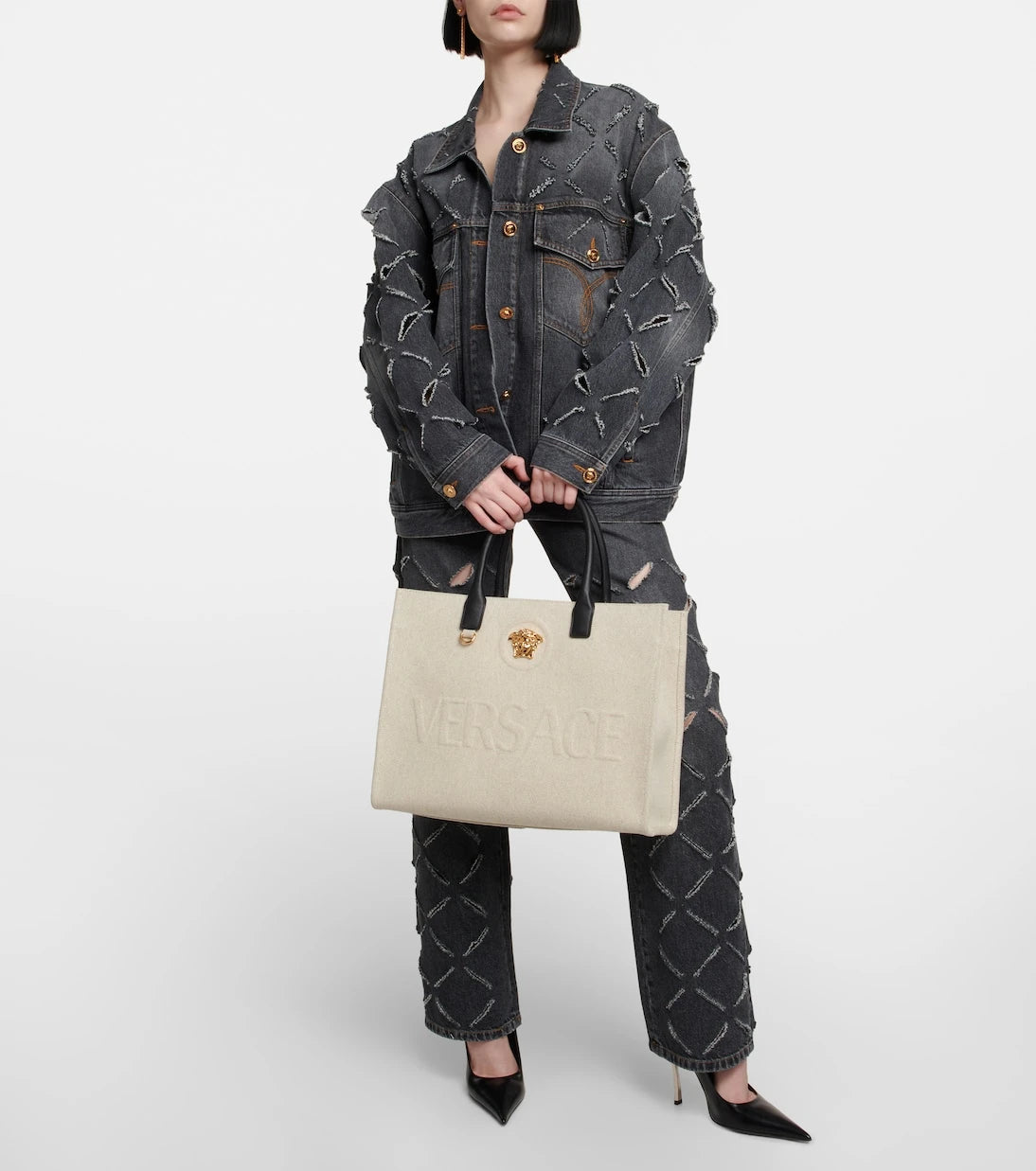 Versace - La Medusa canvas tote bag