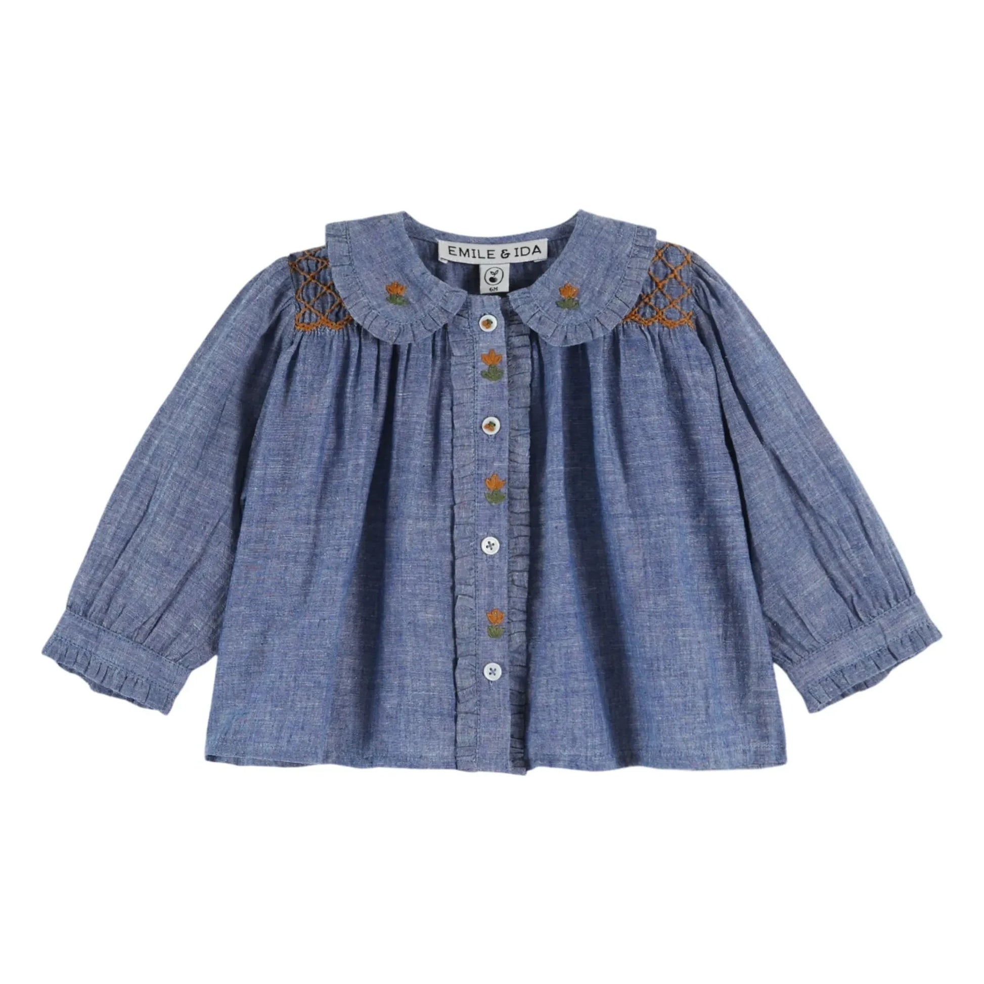 Emile et Ida - Smocked blouse | Blue