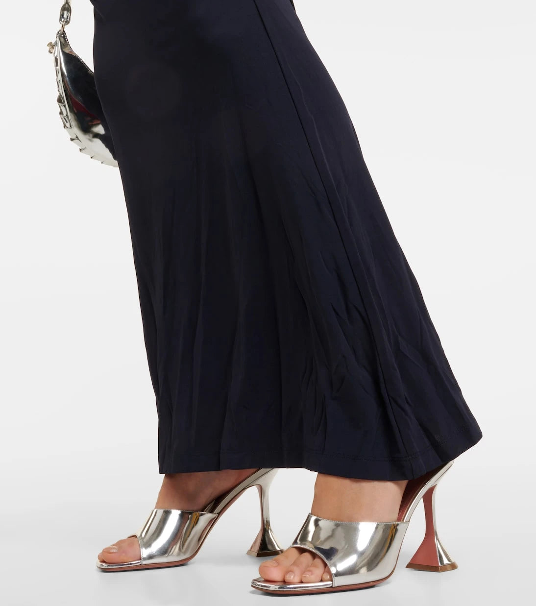 Christopher Esber - Ruched denim maxi skirt