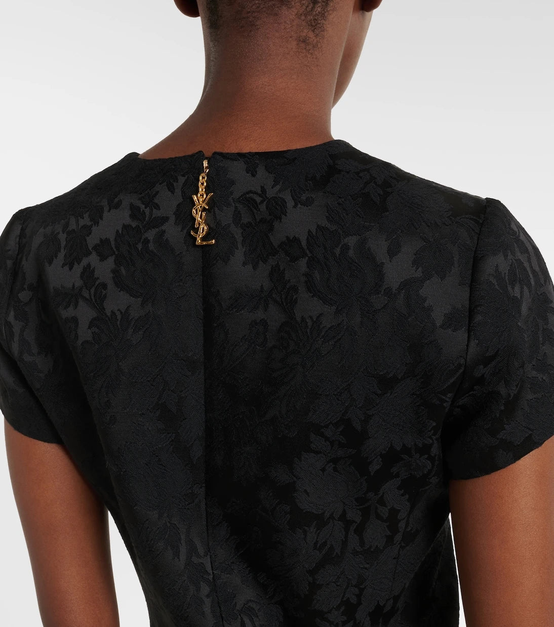 Saint Laurent - Devoré floral cotton-blend minidress