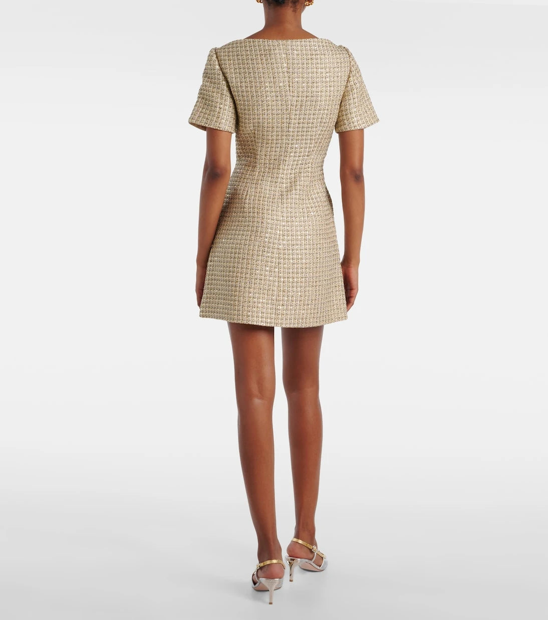 Self-Portrait - Off-shoulder bouclé minidress