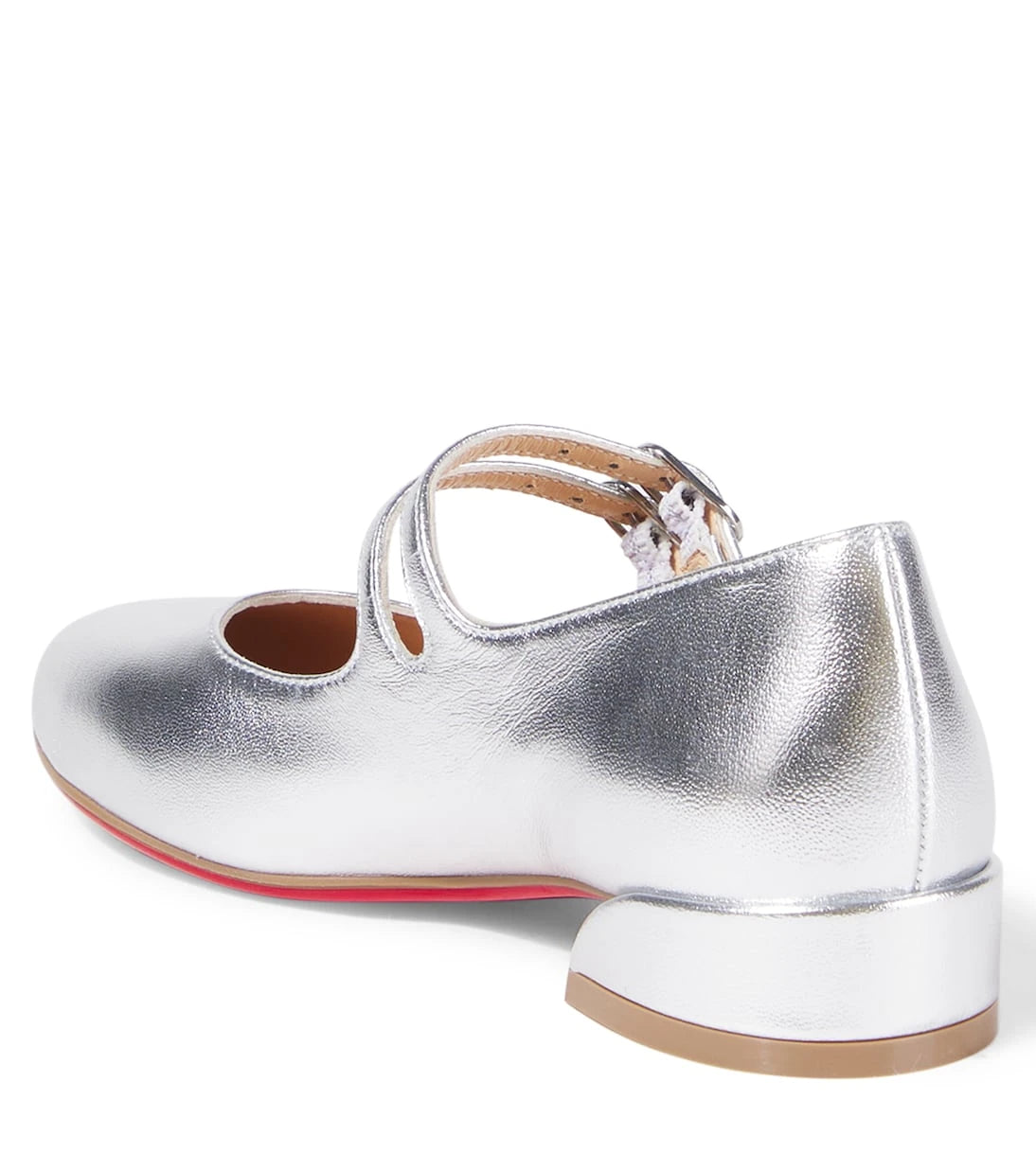 Christian Louboutin Kids - حذاء ماري جين المسطح من الجلد بتصميم Jane Fille