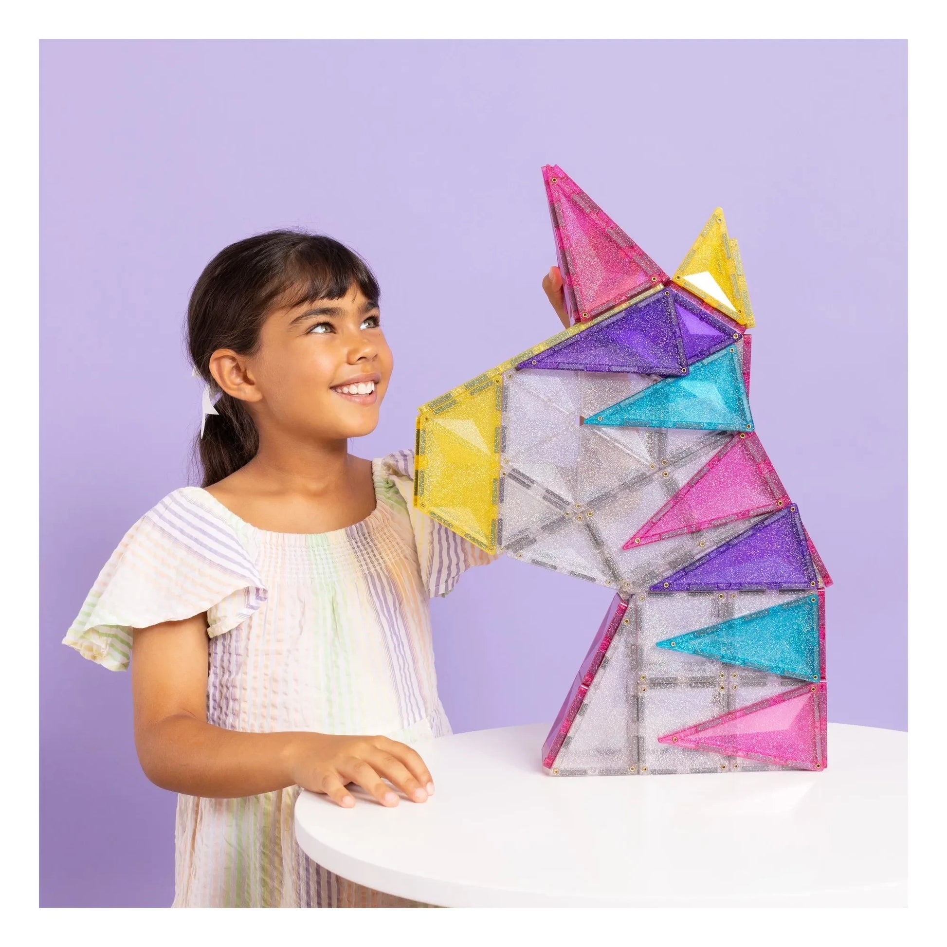 Connetix - Glitter Unicorn pack - 56 pieces | Glitter