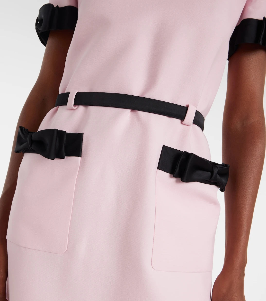 Valentino - Crepe Couture bow-detail minidress