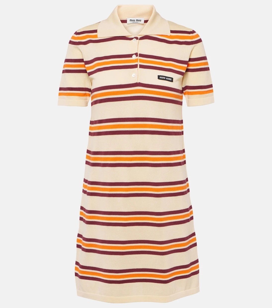 Miu Miu - Striped cotton and silk minidress