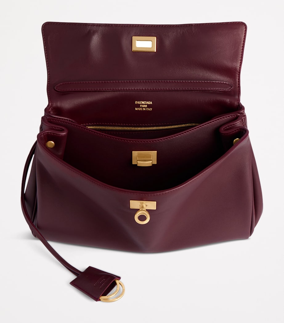 Balenciaga Red Leather Rodeo Shoulder Bag