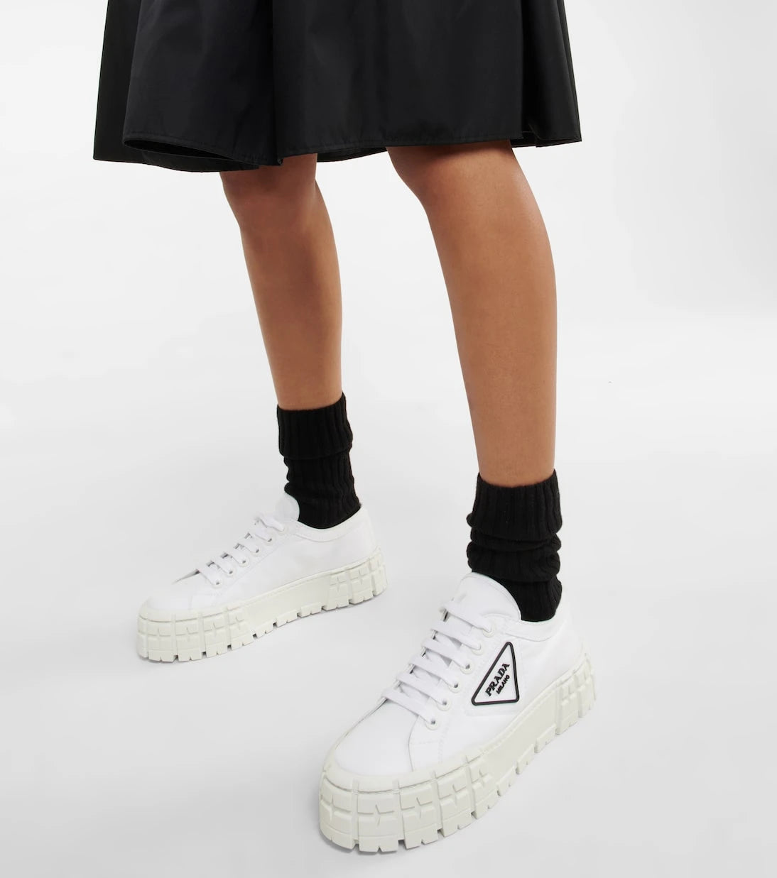 Prada - Wheel gabardin spor ayakkabı
