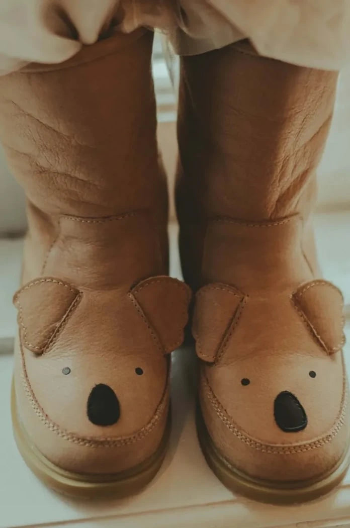 Детски кожени зимни обувки Donsje Wadudu Classic Boots Koala