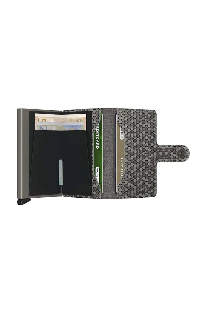 Кожен портфейл Secrid Miniwallet Hexagon Grey